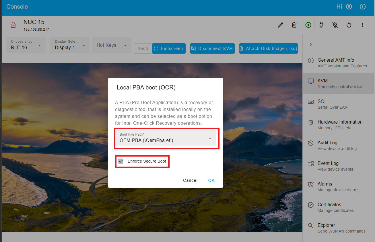 Figure 14: Select PBA